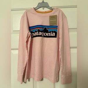 Patagonia Kids Light Pink Long Sleeve Tee